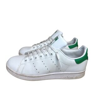 Adidas Stan Smith Mens 6.5 Womens 8 White Green Leather Sneakers M20605